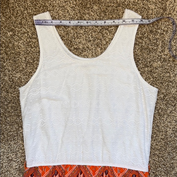 Ardene White and Orange Chevron Maxi Sundress Sleeveless - Picture 9 of 11